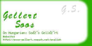 gellert soos business card